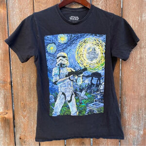 STAR WARS Unisex T Shirt Van Gogh Storm Trooper Size Small